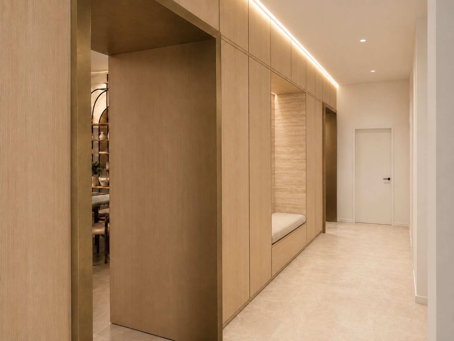 Rendu pro — couloir rangements banquette