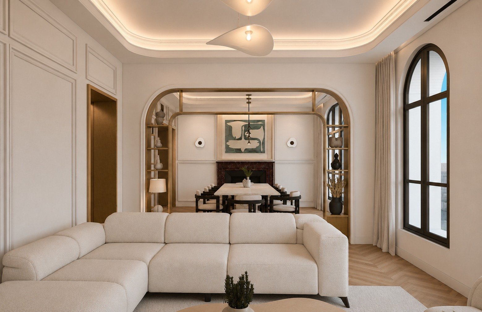 Rendu pro — salon home cinema